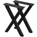 2 Nogi do stołu TYP- X (profil 60x60mm) Kolor Czarny Rozmiar 515-720H 