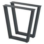 2 Nogi do stołu TYP- V2 (profil 80x40mm) Kolor Antracyt Rozmiar 715-720H 