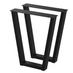 2 Nogi do stołu TYP- V2 (profil 80x40mm) Kolor Czarny Rozmiar 615-720H 