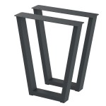 2 Nogi do stołu TYP- V2 (profil 80x40mm) Kolor Antracyt Rozmiar 615-720H 
