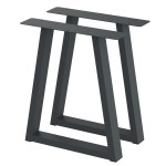 2 Nogi do stołu TYP- V (profil 80x40mm) Kolor Antracyt Rozmiar 615-720H 