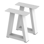 2 Nogi do stołu TYP- V (profil 80x40mm) Kolor Biały Rozmiar 350-420H 