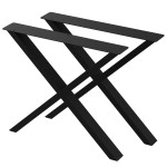 2 Nogi do stołu TYP- X (profil 80x40mm) Kolor Czarny Rozmiar 815-720H 