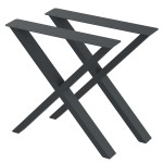 2 Nogi do stołu TYP- X (profil 80x40mm) Kolor Antracyt Rozmiar 715-720H 