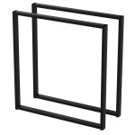 2 Nogi do stołu TYP- U (profil 40x20mm) Kolor Czarny Rozmiar 700-720H 