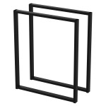 2 Nogi do stołu TYP- U (profil 40x20mm) Kolor Czarny Rozmiar 600-720H 