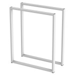 2 Nogi do stołu TYP- U (profil 40x20mm) Kolor Biały Rozmiar 600-720H 