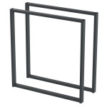 2 Nogi do stołu TYP- U (profil 40x20mm) Kolor Antracyt Rozmiar 700-720H 