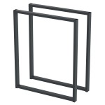 2 Nogi do stołu TYP- U (profil 40x20mm) Kolor Antracyt Rozmiar 600-720H 