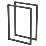 2 Nogi do stołu TYP- U (profil 40x20mm) Kolor Antracyt Rozmiar 500-720H 
