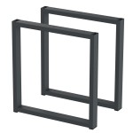 2 Nogi do stołu TYP- U (profil 40x20mm) Kolor Antracyt Rozmiar 400-420H 