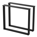 2 Nogi do stołu TYP- U (profil 80x20mm) Kolor Czarny Rozmiar 815-720H 