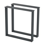 2 Nogi do stołu TYP- U (profil 80x20mm) Kolor Antracyt Rozmiar 715-720H 