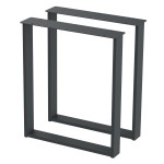 2 Nogi do stołu TYP- U (profil 80x20mm) Kolor Antracyt Rozmiar 615-720H 