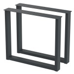 2 Nogi do stołu TYP- U (profil 80x40mm) Kolor Antracyt Rozmiar 815-720H 