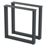2 Nogi do stołu TYP- U (profil 80x40mm) Kolor Antracyt Rozmiar 715-720H 