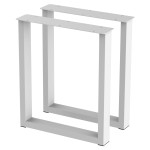 2 Nogi do stołu TYP- U (profil 80x40mm) Kolor Biały Rozmiar 615-720H 