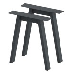 2 Nogi do stołu TYP- A (profil 80x40mm) Kolor Antracyt Rozmiar 615-720H 