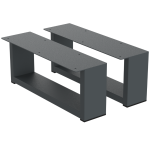 2 Nóżki do komody K3-150 (profil 80x20mm) Kolor Antracyt Rozmiar 380-150H 