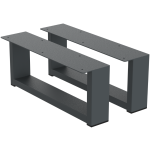 2 Nóżki do komody K2-150 (profil 60x20mm) Kolor Antracyt Rozmiar 380-150H 