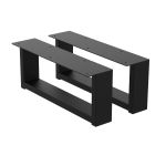 2 Nóżki do komody K2-150 (profil 60x20mm) Kolor Czarny Rozmiar 380-150H 