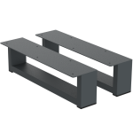 2 Nóżki do komody K2-100 (profil 60x20mm) Kolor Antracyt Rozmiar 380-100H 