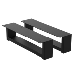 2 Nóżki do komody K2-100 (profil 60x20mm) Kolor Czarny Rozmiar 380-100H 