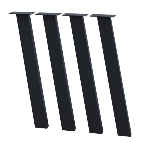 4 nogi do stołu i biurka czarne typ I8040 80x40mm