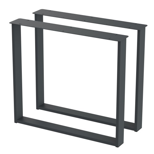 2 nogi do stołu i biurka grafit typ U 80x20mm