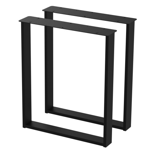 2 nogi do stołu i biurka czarny typ U 80x20mm