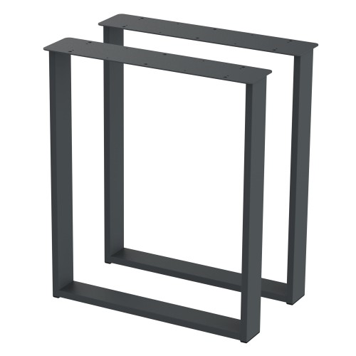 2 nogi do stołu i biurka grafit typ U 80x20mm