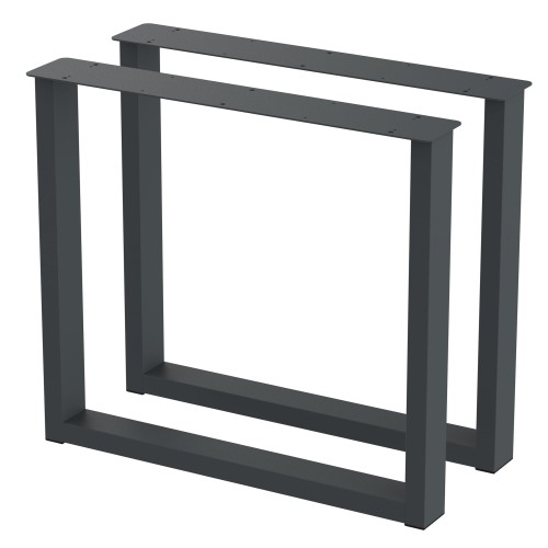 2 nogi do stołu i biurka grafit typ U 80x40mm