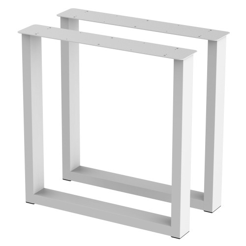 2 nogi do stołu i biurka białe typ U 80x40mm