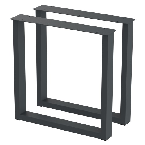 2 nogi do stołu i biurka grafit typ U 80x40mm