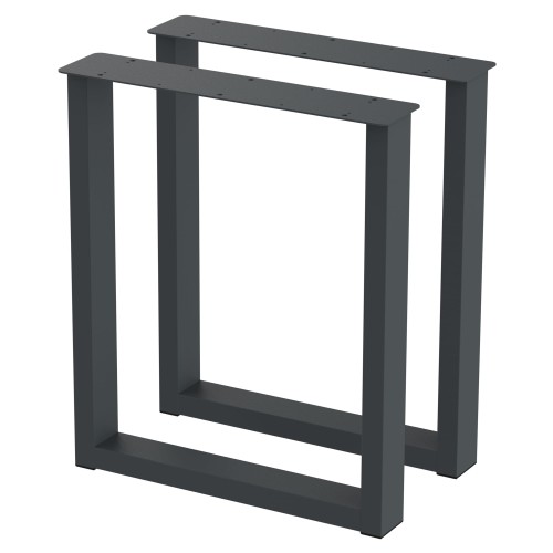 2 nogi do stołu i biurka grafit typ U 80x40mm