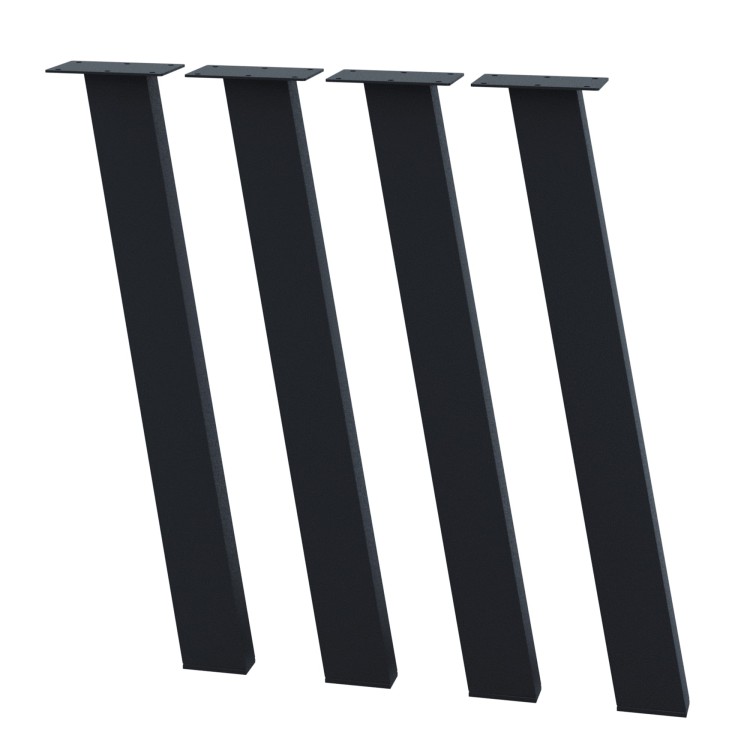 4 nogi do stołu i biurka czarne typ I8040 80x40mm