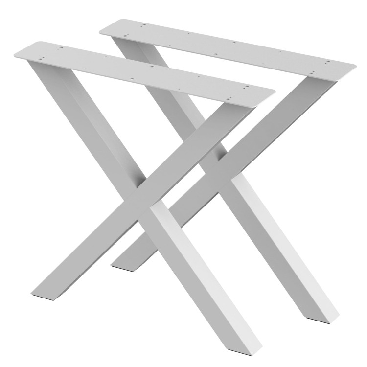 2 nogi do biurka i stołu białe typ X 60x60mm