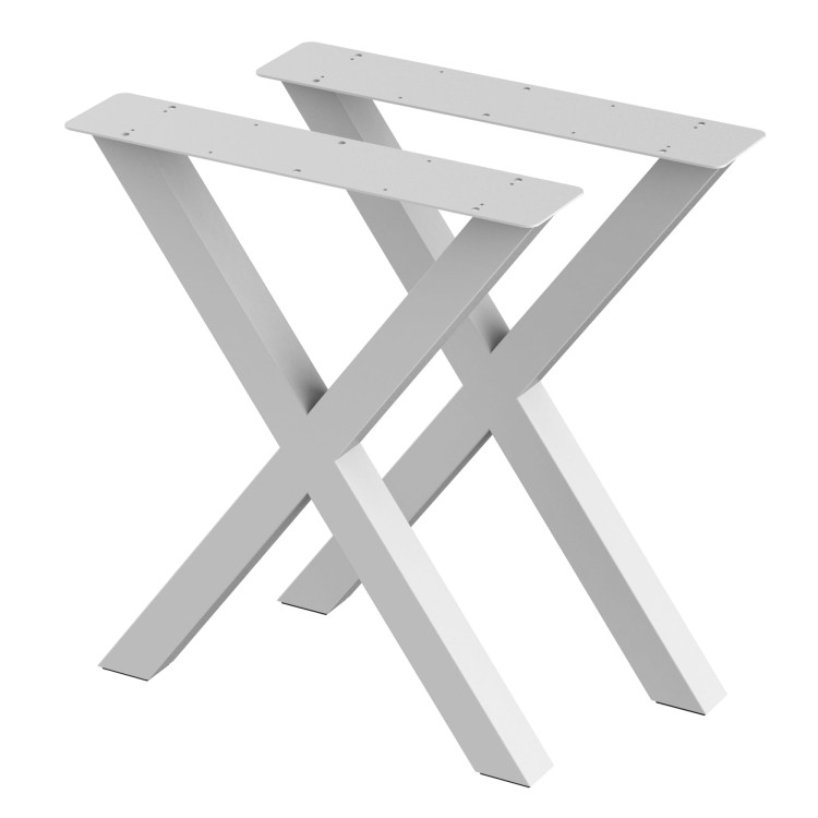 2 nogi do biurka i stołu białe typ X 60x60mm