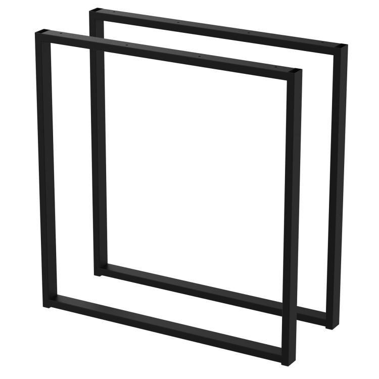 2 nogi do stołu i biurka czarny typ U 40x20mm