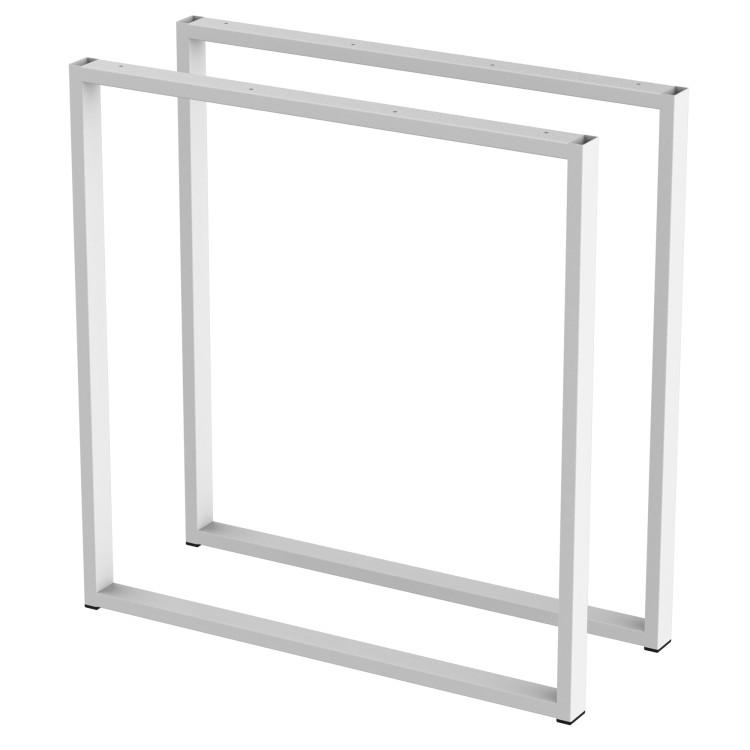 2 nogi do stołu i biurka biały typ U 40x20mm