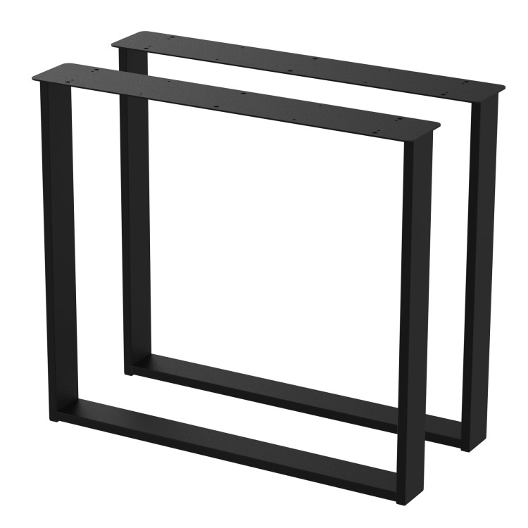 2 nogi do stołu i biurka czarny typ U 80x20mm