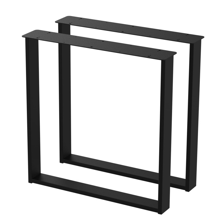 2 nogi do stołu i biurka czarny typ U 80x20mm