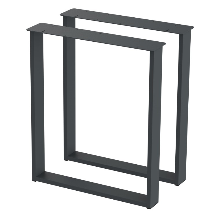 2 nogi do stołu i biurka grafit typ U 80x20mm