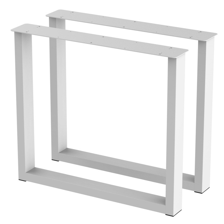 2 nogi do stołu i biurka białe typ U 80x40mm