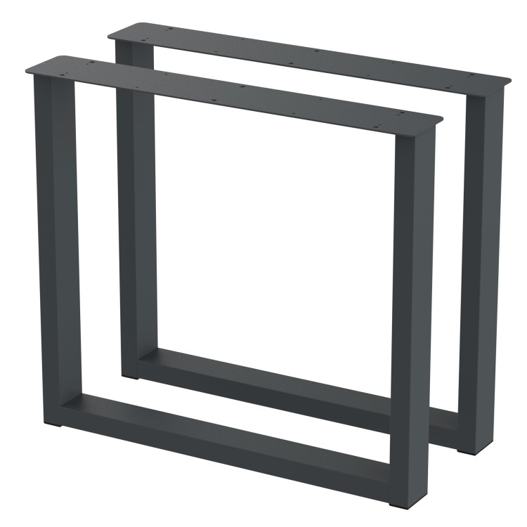 2 nogi do stołu i biurka grafit typ U 80x40mm