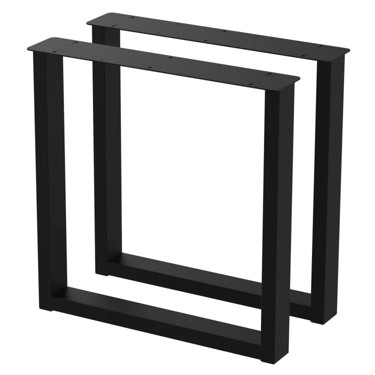 2 nogi do stołu i biurka czarne typ U 80x40mm