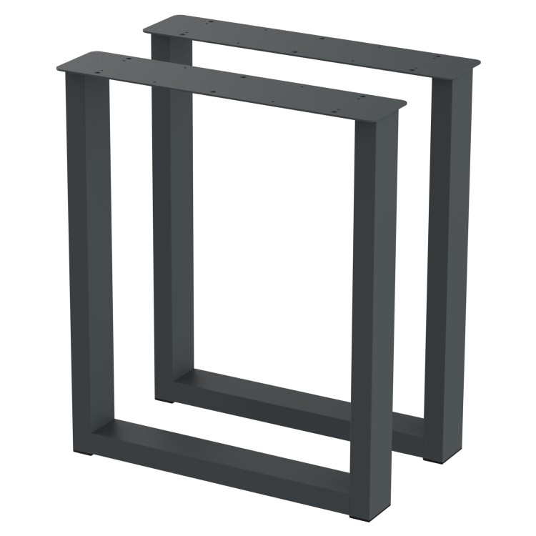 2 nogi do stołu i biurka grafit typ U 80x40mm