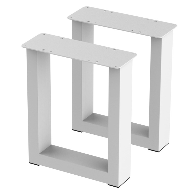 2 nogi do ławki grafit typ U 80x40mm białe