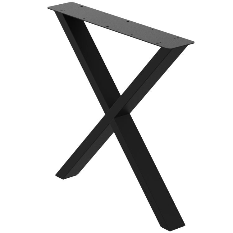2 nogi do biurka i stołu czarne typ X 80x40mm