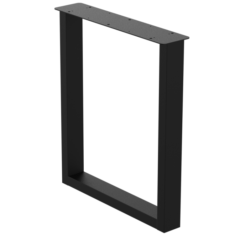 2 nogi do stołu i biurka czarne typ U 80x40mm